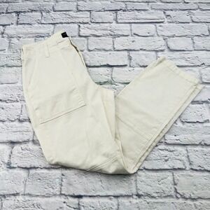 Veronica Beard Jeans Ivory Utility Pants Womens 29/8 Made in USA